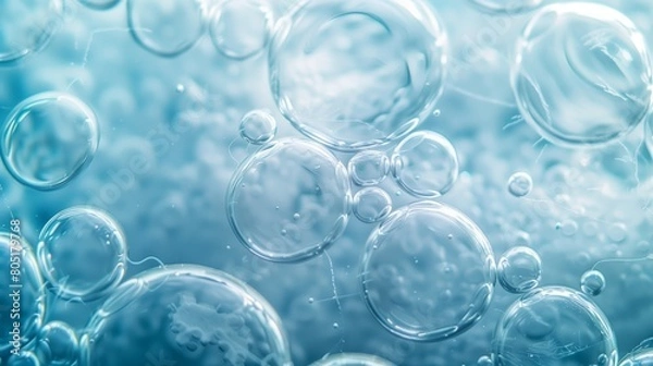 Obraz texture abstract bubbles light blue white