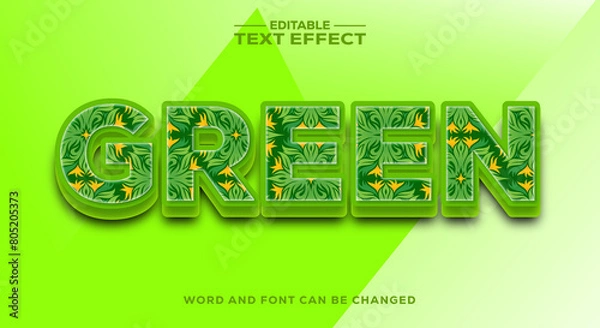 Fototapeta Banner in green color with the text of " GREEN ' in it , illustrated background 