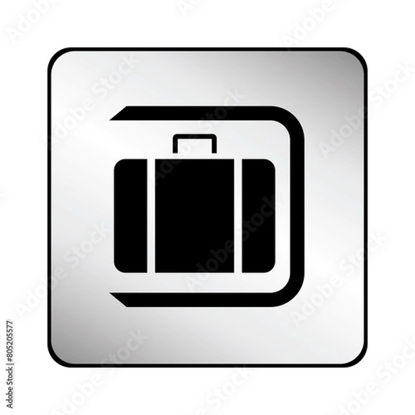 Fototapeta Printable icon of a suit case for different purposes , illustrated background 