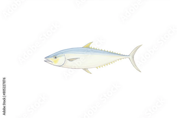 Obraz Amidst the serene ambiance of a minimalistic fish tank, a giant tuna fish swam with effortless grace, its form a testament to nature's magnificence.