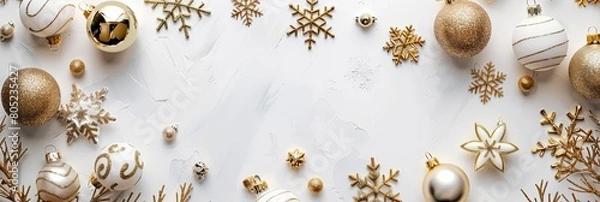 Obraz Snowy Elegance: New Year Banner