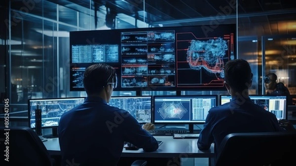 Fototapeta monitoring operations technology