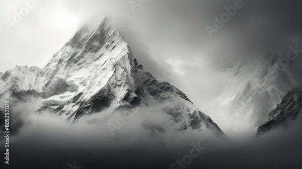 Fototapeta mountainous dark grey gradient