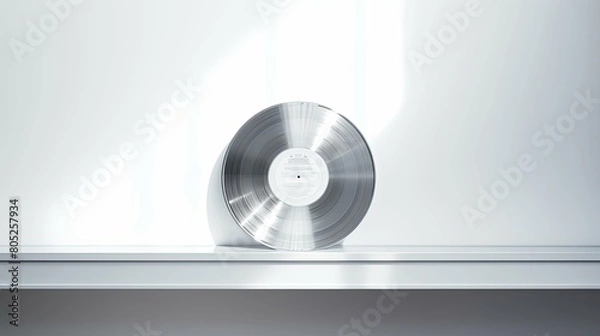 Obraz vintage silver record