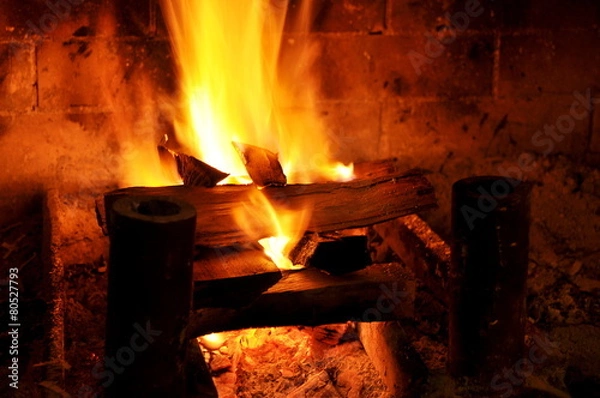 Obraz Brick fireplace