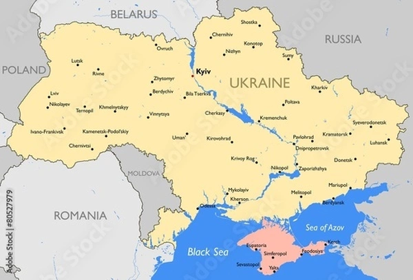 Fototapeta Ukraine map