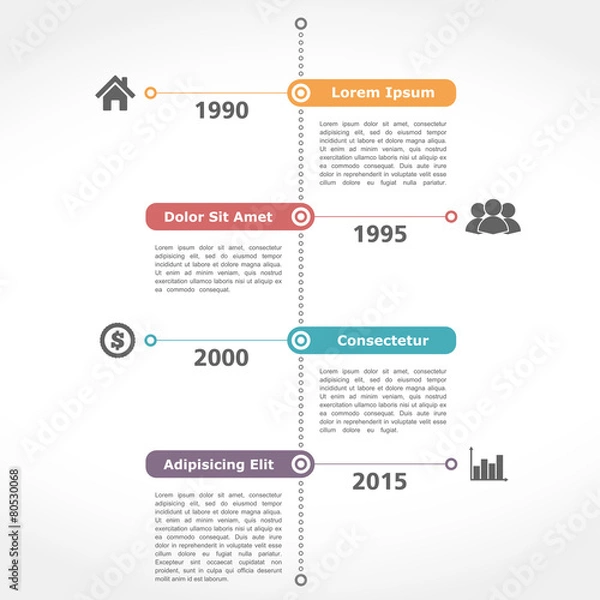 Fototapeta Timeline Template