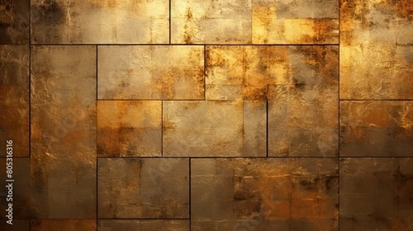 Fototapeta tiles golden rustic background