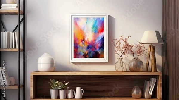 Fototapeta colors blurred small frame canvas interior