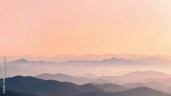 Obraz peaks sun gradient