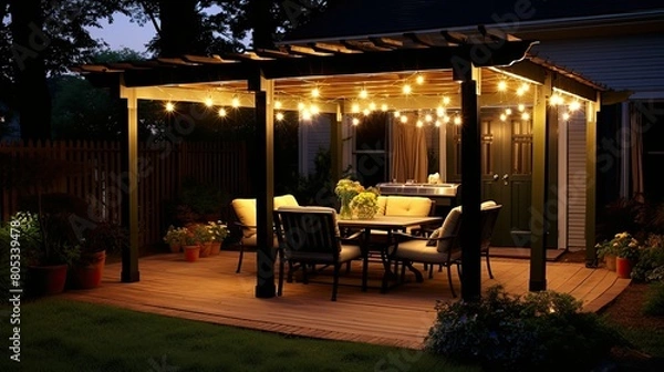 Obraz illuminated solar lights