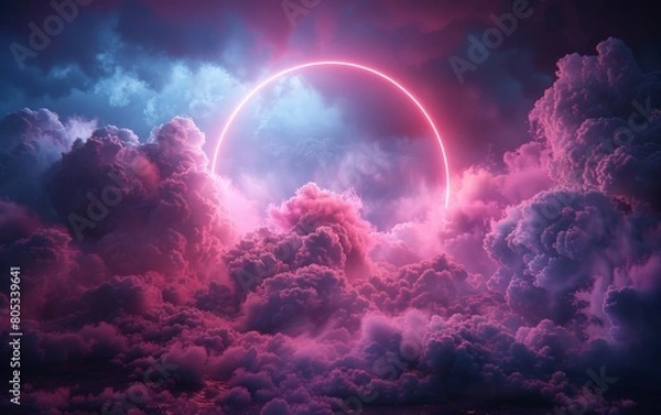 Obraz neon lights background. abstract futuristic background.