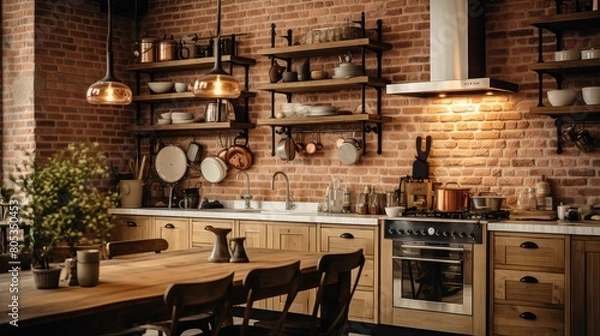 Obraz exposed blurred rustic interior design