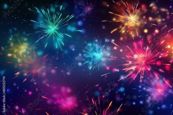 Fototapeta Mesmerizing Sparkler colorful newyear. Flare energy. Generate Ai