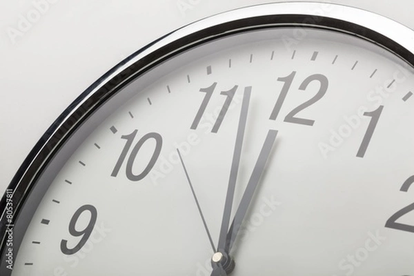 Obraz Clock. Closeup of hands on clock face