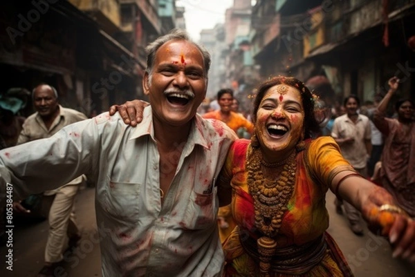 Fototapeta Festive Vibes, experience the joy of Ratha Yatra, a vibrant celebration steeped in tradition and spiritual significance, spreading happiness and unity.