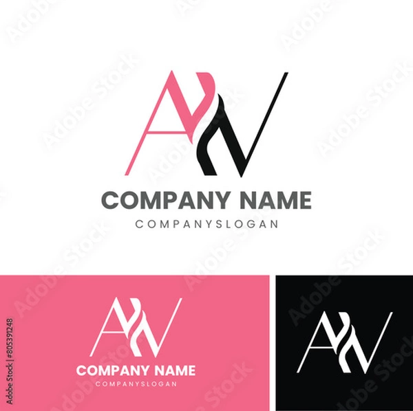 Obraz AV initial logo design 