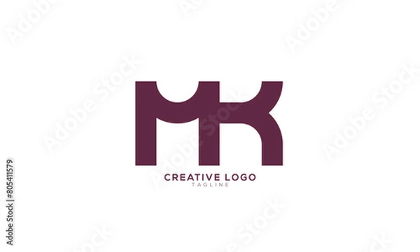 Obraz MK Abstract initial monogram letter alphabet logo design
