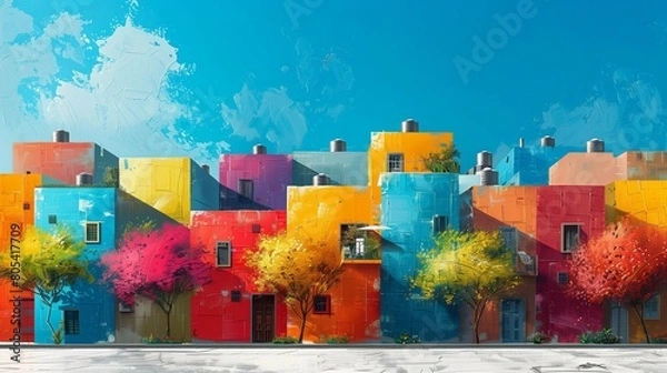 Fototapeta 멋진 마을