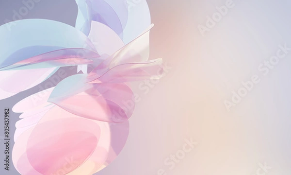 Obraz Abstraction 3D background. Soft forms and wave.