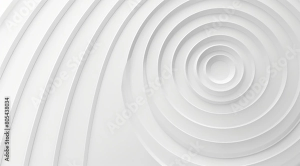 Fototapeta Abstract white background with a white circle in the middle. The background is very simple and clean