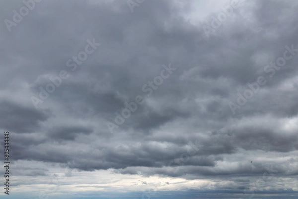 Obraz Dark, gloomy, overcast clouds gray and white