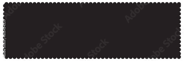 Fototapeta Blank vintage postage stamp on white background. Mockup with perforations for your picture text or design.   Isolated on a white background. Vector illustration. EPS 10