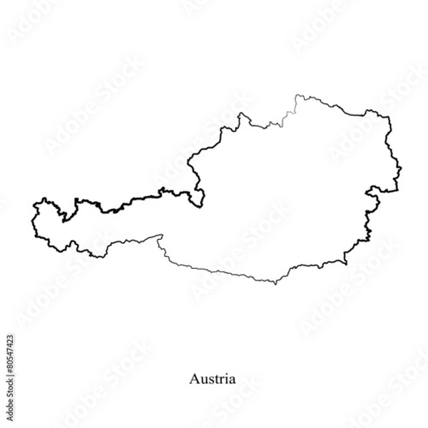 Obraz Map of Austria for your design