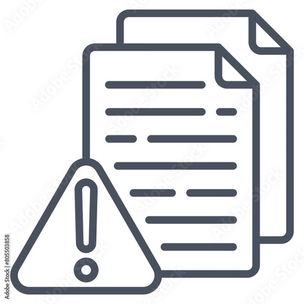 Fototapeta File Alert Icon Element For Design