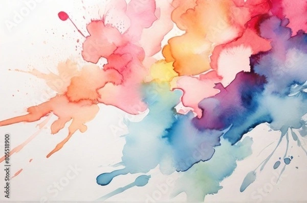 Fototapeta abstract watercolor background with splashes
