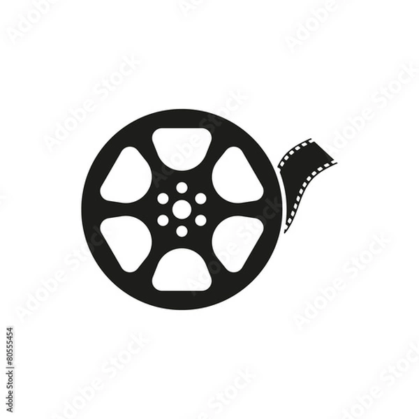 Obraz The video icon. Movie symbol. Flat