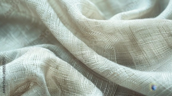 Fototapeta Cotton material showcasing its soft texture and subtle patterns