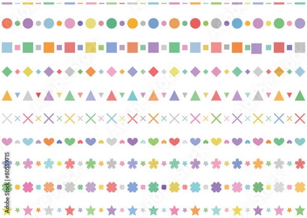 Obraz カラフル　ライン　セット