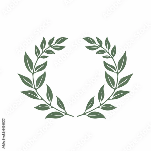 Fototapeta Laurel in cartoon, doodle style. Image for t-shirt, web, mobile apps and ui. Isolated 2d vector illustration in logo, icon, sketch style, Eps 10. AI Generative