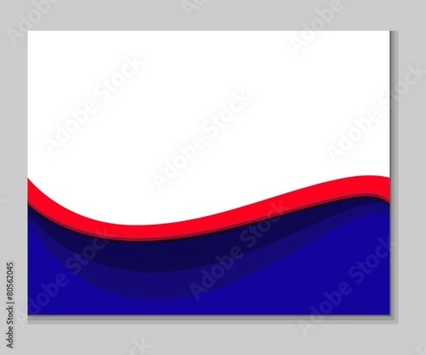 Fototapeta Red blue white abstract wavy background