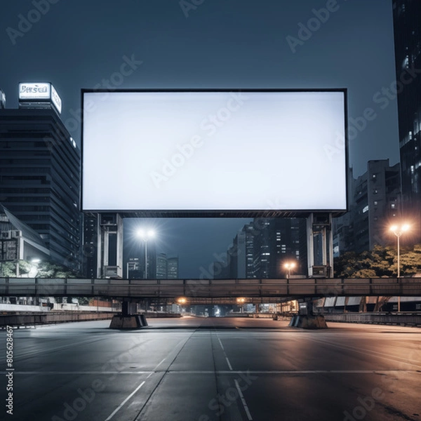 Obraz empty white billboard