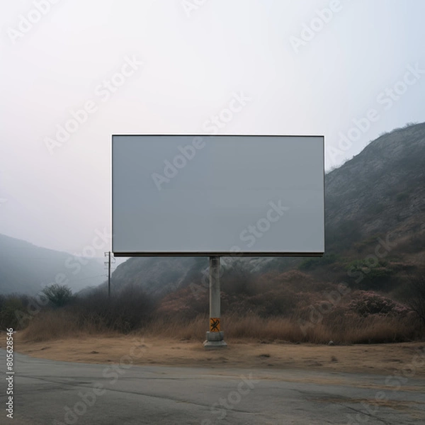 Obraz empty white billboard