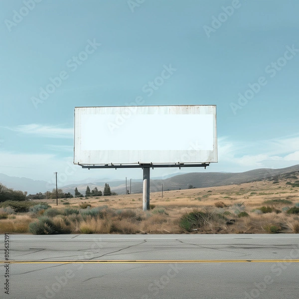 Obraz empty white billboard