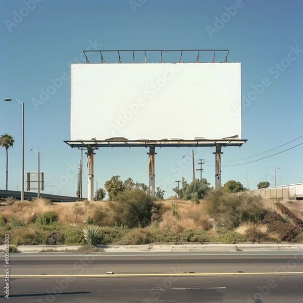 Obraz empty white billboard