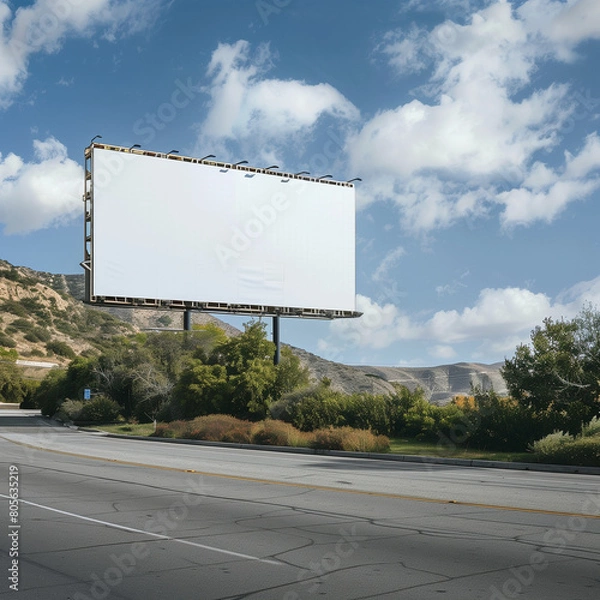 Obraz empty white billboard