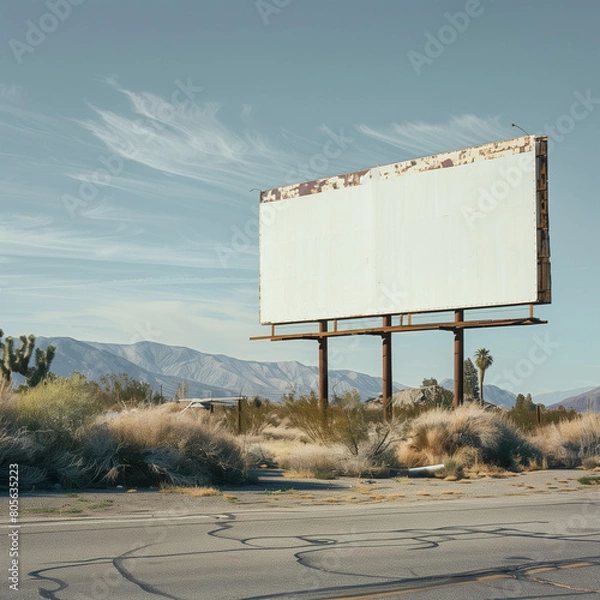 Obraz empty white billboard