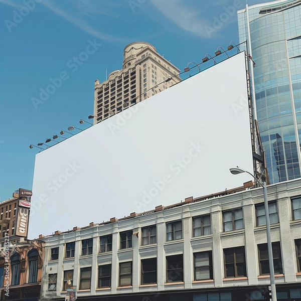 Obraz empty white billboard