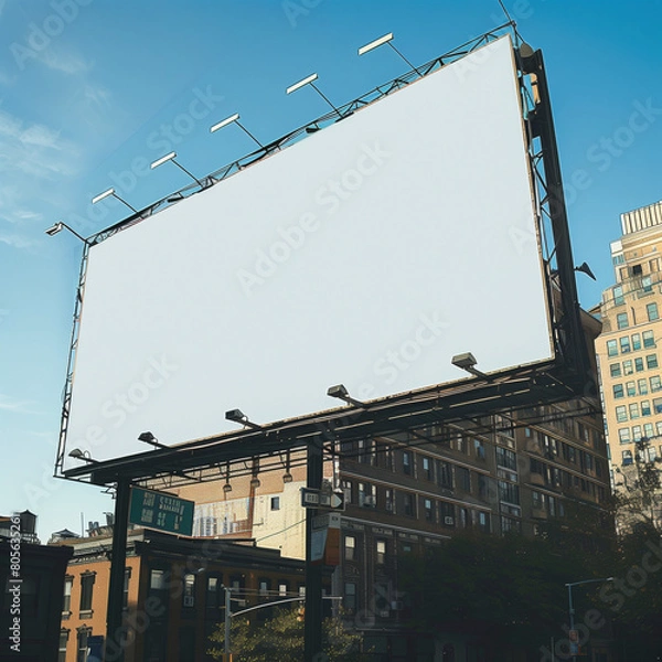 Obraz empty white billboard