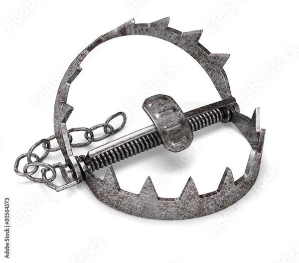 Fototapeta Old rusty trap