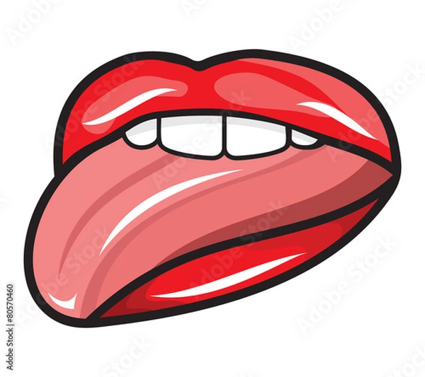 Obraz Tongue and lips