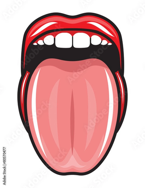 Obraz Tongue and lips