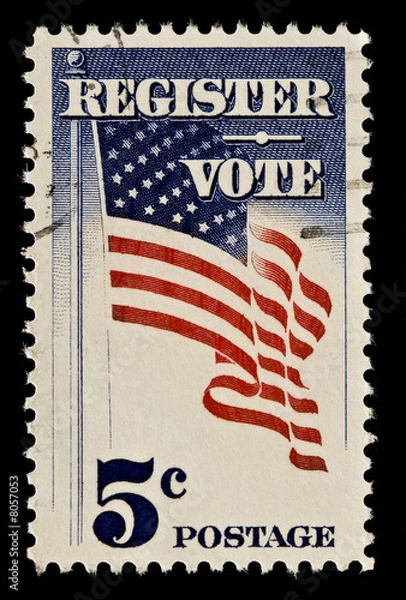 Obraz Register and Vote Postal Stamp