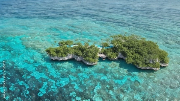 Fototapeta beach with palm trees