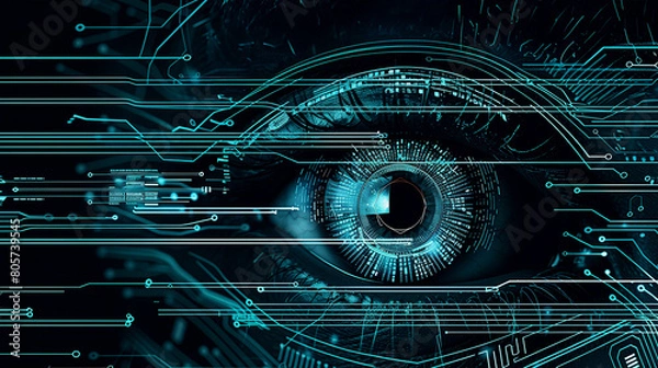 Obraz Business competition and finance digital security concept