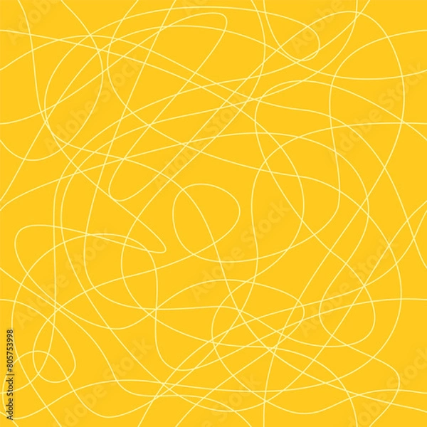 Obraz Curvy intricate lines seamless pattern background